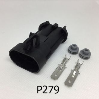 Авто роз'єм штирьовий 2-х контактний Deiphi 15363993 серії 630 metri-pack для вентилятора радіатора BOSCH Авто роз'єм штирьовий 2-х контактний Deiphi 15363993 серії 630 metri-pack для вентилятора радіатора BOSCH
